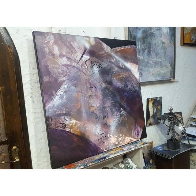 Contemporary Ovidiu Kloska, Suspended Between Light and Unfelt Movement, Acrylics on Canvas For Sale - Image 3 of 5