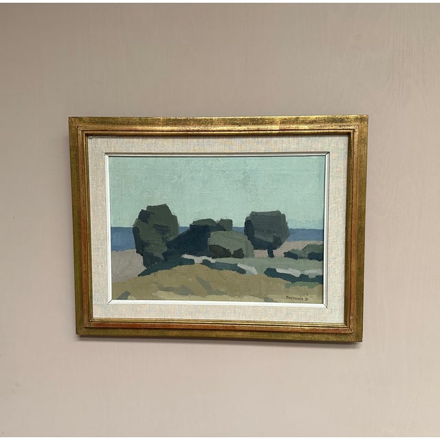 Mid-Century Modern William Herbert Fleetwood, Landscape, 1951, Oil Painting on Canvas, Framed For Sale - Image 3 of 18
