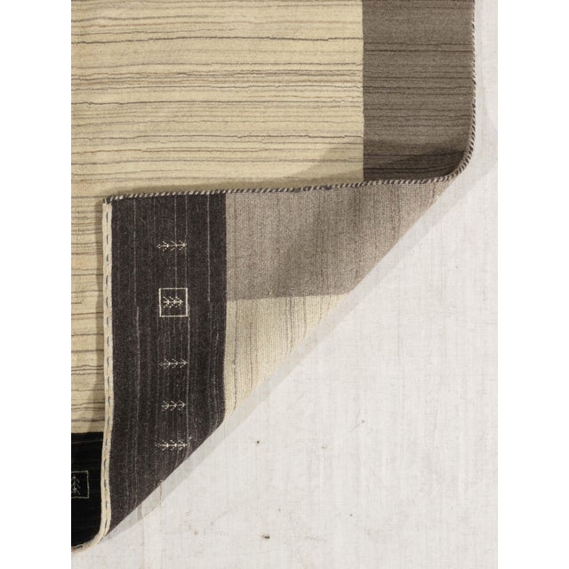 1980s Vintage Hand-Knotted Gabbeh Rug 5'2" X 7'7" For Sale - Image 5 of 6