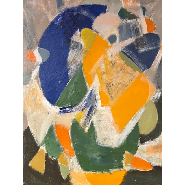 Love the bold colors in this abstract by Irish born American artist Jacob Semiatin (1915-2003).