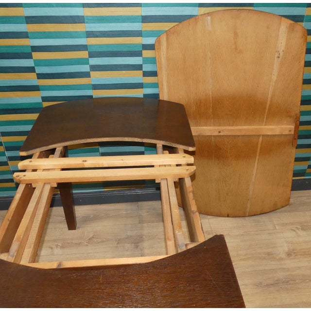 Vintage Extendable Dark Dining Table, 1960s For Sale - Image 16 of 17