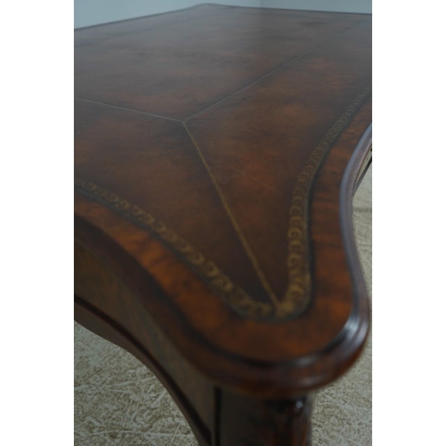 Theodore Alexander Althorp Collection Leather Top Partners Desk For Sale - Image 10 of 17