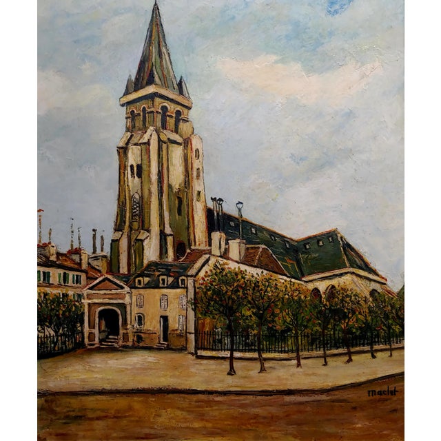 Elise Maclet -Saint-Germain-Des-Prés, Paris Oldest Church-Oil Painting For Sale - Image 4 of 10