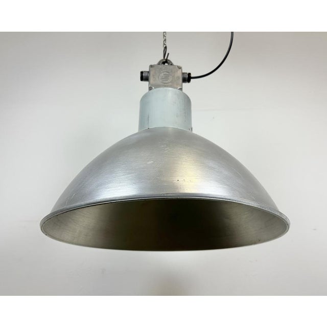 Large Industrial Aluminium Pendant Light from Elektrosvit, 1960s For Sale - Image 11 of 18