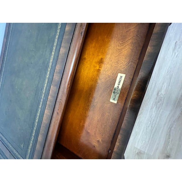 Vintage Maitland-Smith Regency Leather-Embossed Console Table For Sale In Washington DC - Image 6 of 10