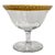 Beautiful gold encrusted low-stemmed coupe glasses made by Tiffin-Franciscan circa 1940and featuring 24K laurel gold bands...