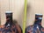 Chinese A Pair of Chinese Ceramic Vase Ming Dynasty Xuande Marked Blue Ground Famille Verte Porcelain Tianqiu Vase Hand Painted Dragon Pattern For Sale - Image 3 of 16