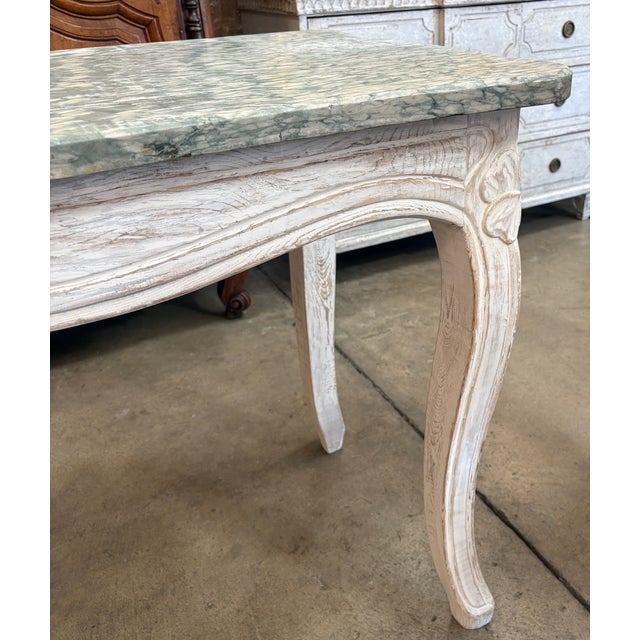 19th Century French Louis XV Style Marble Top Console Table For Sale - Image 11 of 13