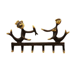 Brass Neptune and Mermaid Wall Hook by Walter Bosse for Hertha Baller, 1955