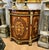Exquisite French Accent Cabinet With Floral Marquetry, Marble Top & Bronze Mounts For Sale - Image 4 of 5
