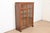 Stickley Brothers Antique American Empire Carved Oak Glass Front Bookcase, Circa 1890 For Sale - Image 4 of 10