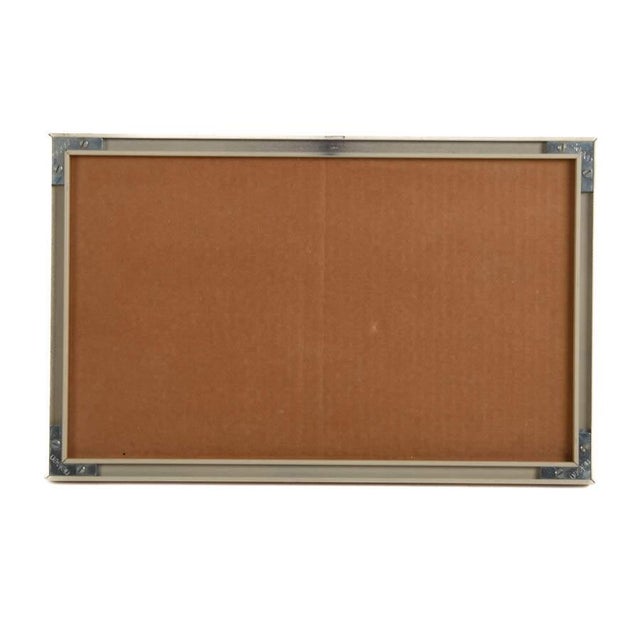 Mid 20th Century Framed Crewel Work and Inlaid Straw Artwork of a Little Girl For Sale - Image 5 of 8