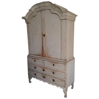 18th-C. Swedish Rococo Armoire For Sale
