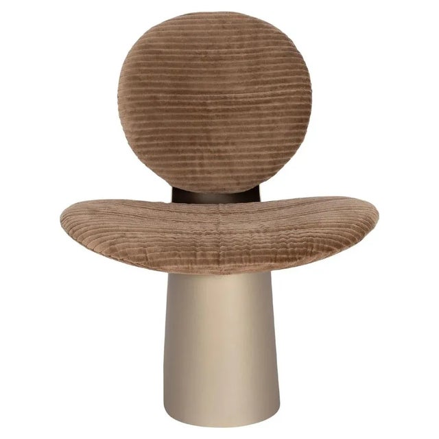 Not Yet Made - Made To Order Pilota Cord Brown Pearl Beige Lounge Chair by Pulpo For Sale - Image 5 of 5