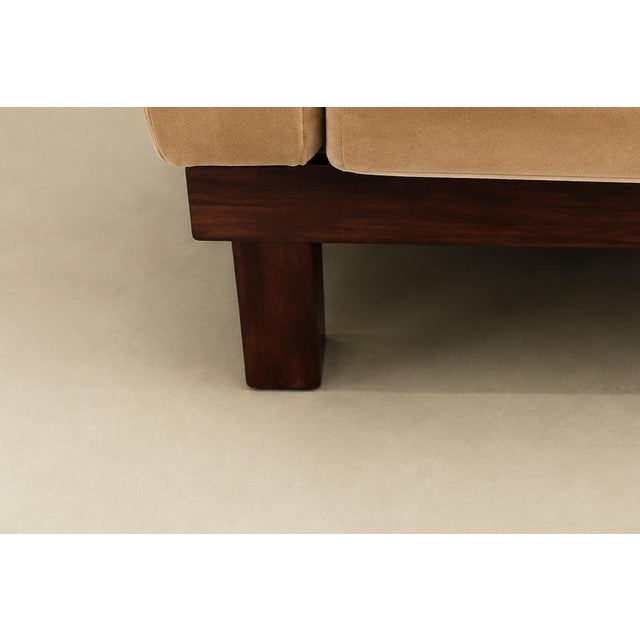 1960s Brazilian Modern Armchair in Rosewood and Honey-Camel Mohair, 1960s For Sale - Image 5 of 16