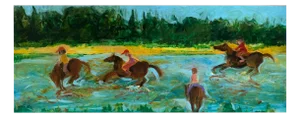 Monika Rossa, Riders, 2024, Oil on Canvas