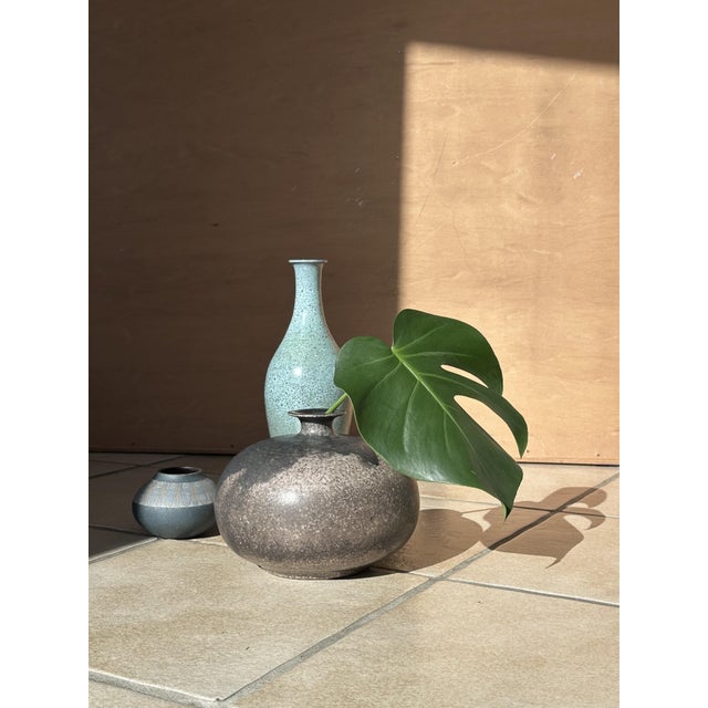 High-Fired Ceramic Vase with Smoke Glaze, Thuringia, Germany, 1970s For Sale - Image 12 of 13