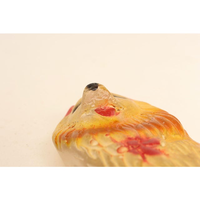 Mid-Century Modern Painted Chalkware Carnival Chalk Collie Dog Sculpture / Figurine For Sale - Image 12 of 12