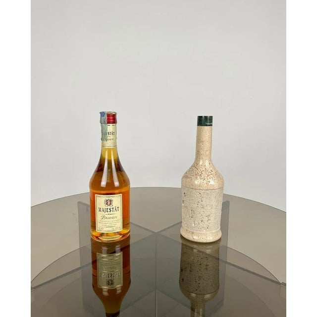 Stone Mid-Century Italian Bottle-Shaped Sculpture in Travertine, 1970s For Sale - Image 7 of 11