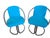 Italian Steel and in Turquoise Cotton Upholstery Armchairs, 1960s, Set of 2 For Sale - Image 6 of 18