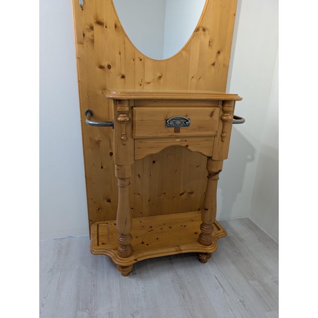 Art Nouveau Pine Dressing Table with Mirror For Sale - Image 3 of 18