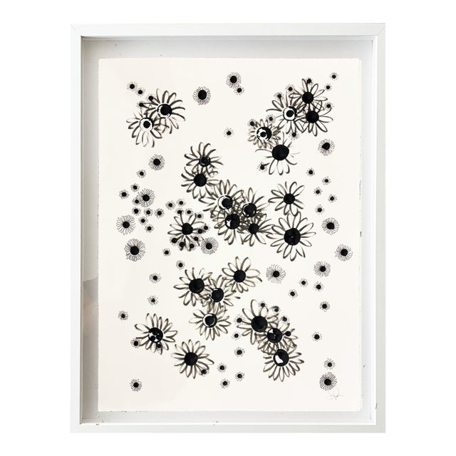 Minimalist Black & White Botanical Abstract, Framed by Jake Poser For Sale