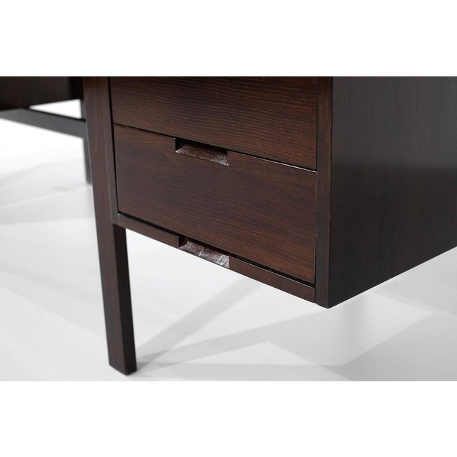 Canaan Desk in Wood and Leather by Marcel Breuer for Gavina, Italy, 1950s For Sale - Image 10 of 18