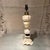 For your consideration, a vintage, hand-carved Italian alabaster or marble table lamp featuring classical or Neoclassical...