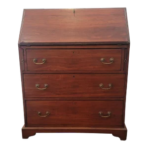 1800 Antique Georgian / George III English Drop Front Bureau / Secretary Desk