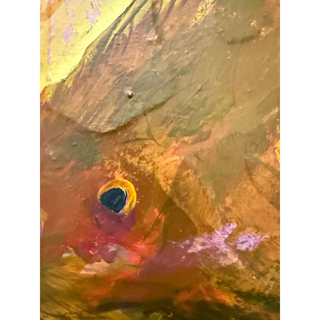 "Muskrat on Yellow" a Fun Painting by LWren Walraven For Sale - Image 4 of 10