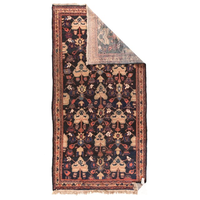 Antique Persian Mahal Rug 5'3'' x 10'3''.