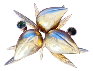1970s Decorative Brass Lemons Candle Holder or Paperweight