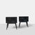 Pair of “Wave” Side Tables by Edmond Spence USA, c. 1950’s A pair of wave side tables or chests with two drawers by Edmond...