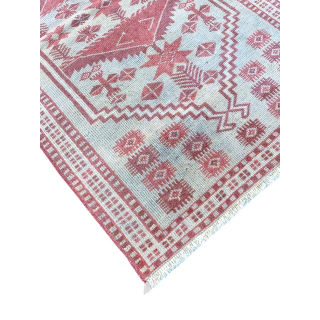 Textile Turkish Handknotted Red Wool Rug For Sale - Image 7 of 9