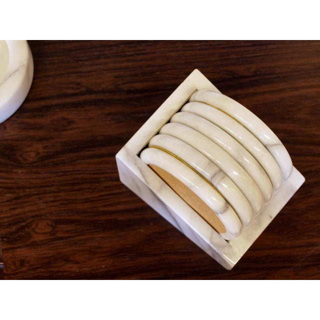 Vintage Italian Carrare Marble Set, 1970s For Sale - Image 11 of 18