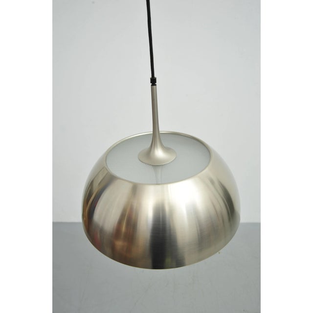 Height-Adjustable Pendant Lamp in Nickel-Plated Brass by Florian Schulz, 1970s For Sale - Image 5 of 11