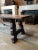 Antique Spanish Wooden Dining Table with Hand-Forged Iron Support For Sale - Image 5 of 8