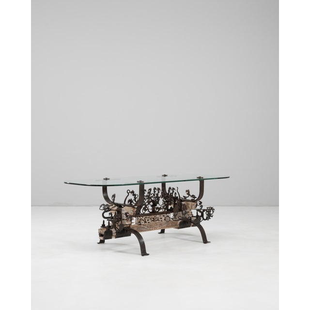 1900s Asian Wrought Iron Coffee Table With Figural Elements For Sale - Image 18 of 18