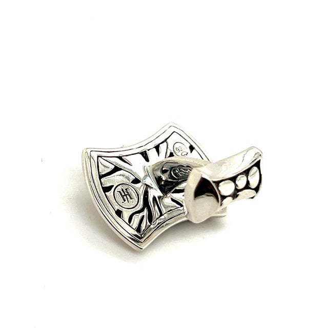 Late 20th Century Late 20th Century John Hardy Estate Mens Pebble Cufflinks Sterling Silver, A Pair For Sale - Image 5 of 8