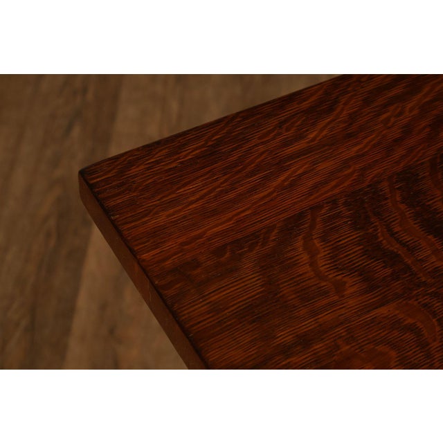 Gustav Stickley Antique Mission Oak Library Table For Sale In Philadelphia - Image 6 of 15