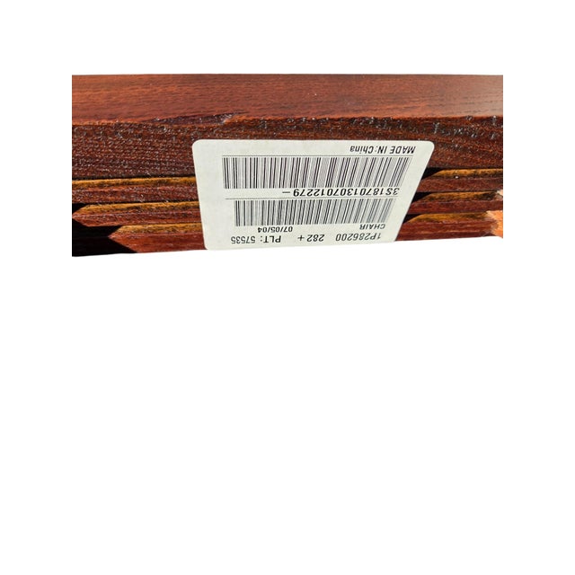Wood 1990s Ethan Allen Horizons Dining Side Chair Pair Wood Slat Back Accent Living Room For Sale - Image 7 of 15