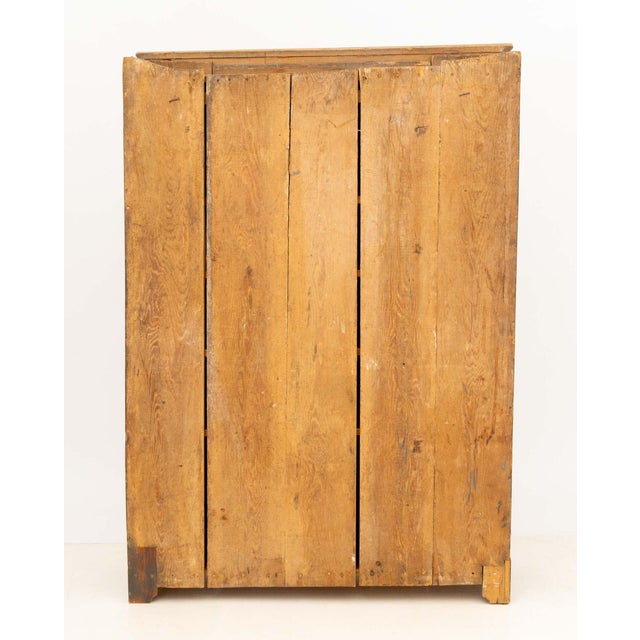 Green European Polychromed Pine Wardrobe, 19th Century For Sale - Image 8 of 9