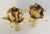 Mid-Century Modern Vintage Mid Century Modern Italian Tole Rose Lamp Finials Brilliant Gold Leaf Restored. Luxury - a Pair For Sale - Image 3 of 5