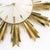 Mid Century Brass Sunburst Wall Clock For Sale - Image 4 of 8