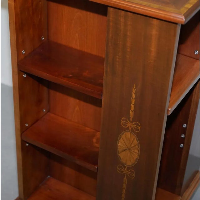 Burr Walnut & Hardwood Revolving Bookcase, 1900s For Sale - Image 17 of 18