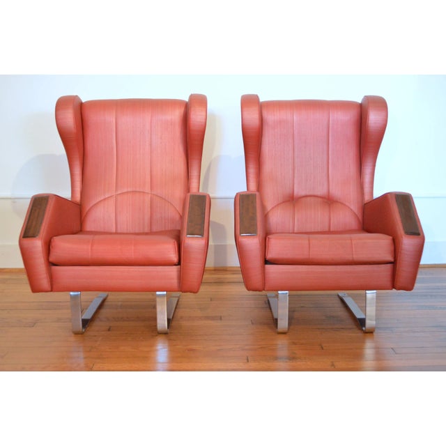Mid-Century Modern Italian Mid-Century Modern Space Age Chairs - Pair For Sale - Image 3 of 7