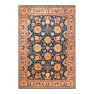 Mogul, One-of-a-Kind Hand-Knotted Area Rug in Blue, 6' 1" x 8' 10" For Sale