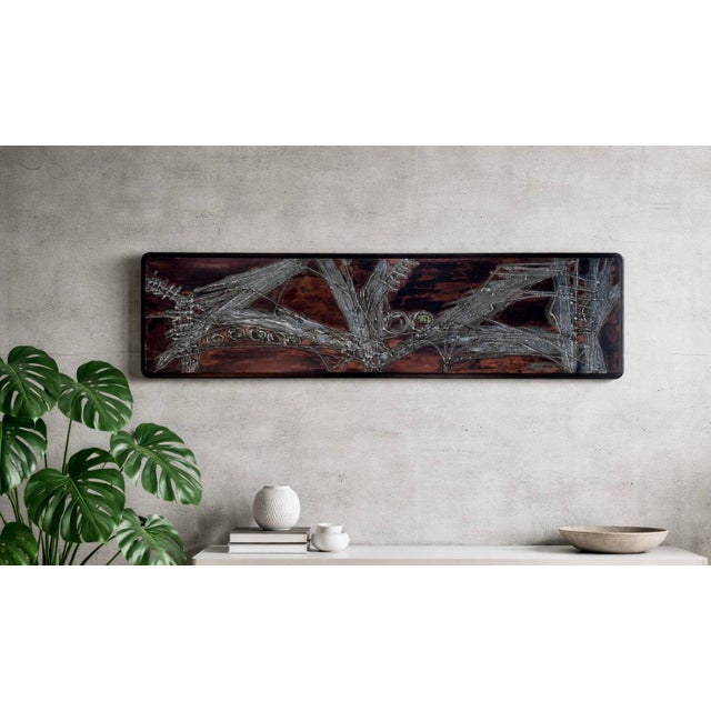 Modern Manfred Jung, Large Abstract Graphic Wall Art Relief, 1975, Steel For Sale - Image 3 of 17