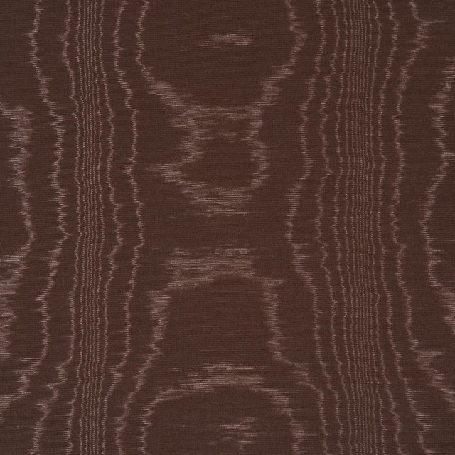 Traditional Sample - Schumacher Washington Moiré Fabric In Brown For Sale - Image 3 of 5