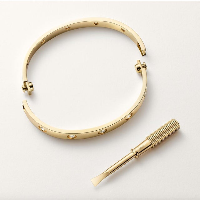 Early 21st Century Cartier, Love Diamond Classic Model Bangle Bracelet For Sale - Image 5 of 8